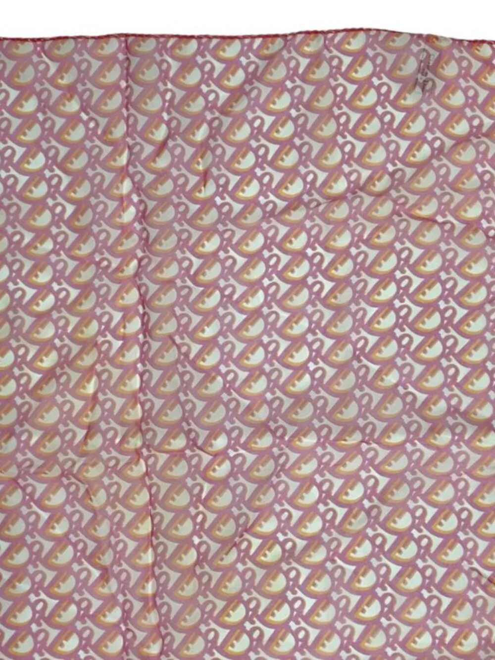 Dior Scarf Silk Trotter Pattern All Over Pink